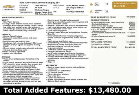 Another view of 2015 Chevrolet Corvette Stingray Z51 for sale in Duluth, GA at Autoplex Atlanta