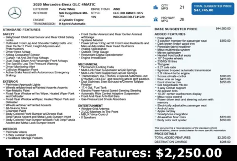 Another view of 2020 Mercedes-Benz GLC 300 for sale in Duluth, GA at Autoplex Atlanta