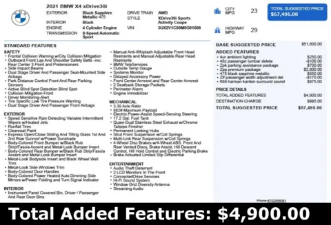 Another view of 2021 BMW X4 xDrive30i for sale in Duluth, GA at Autoplex Atlanta