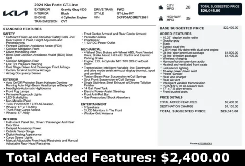 Another view of 2024 Kia Forte GT-Line for sale in Duluth, GA at Autoplex Atlanta