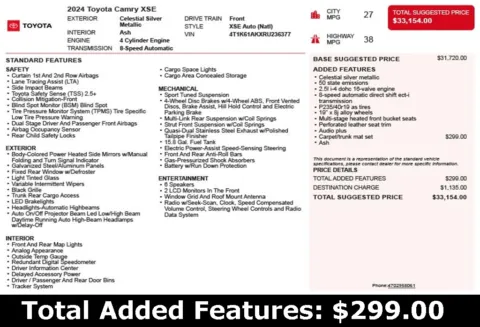 Another view of 2024 Toyota Camry XSE for sale in Duluth, GA at Autoplex Atlanta