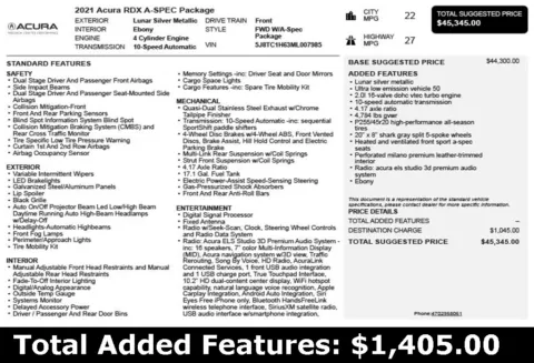 Another view of 2021 Acura RDX A-Spec Package for sale in Duluth, GA at Autoplex Atlanta
