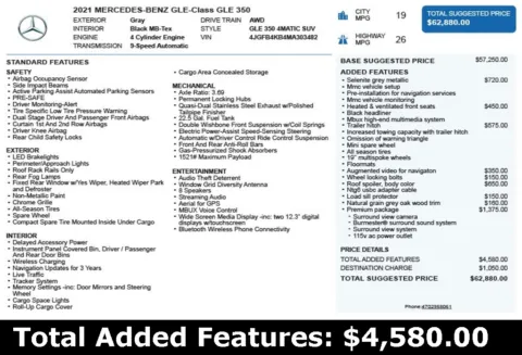Another view of 2021 Mercedes-Benz GLE 350 for sale in Duluth, GA at Autoplex Atlanta