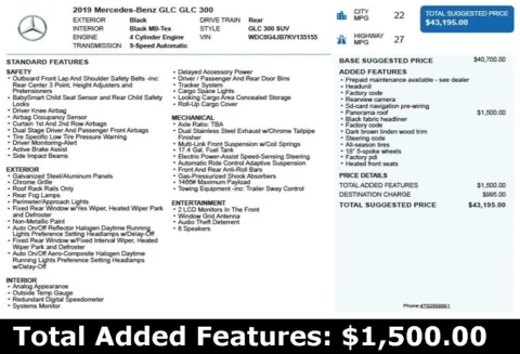 Another view of 2019 Mercedes-Benz GLC 300 for sale in Duluth, GA at Autoplex Atlanta