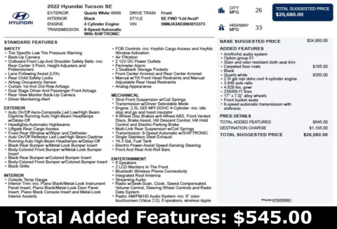 Another view of 2022 Hyundai Tucson SE for sale in Duluth, GA at Autoplex Atlanta