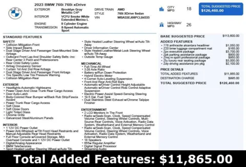 Another view of 2023 BMW 7 Series 760i xDrive for sale in Duluth, GA at Autoplex Atlanta