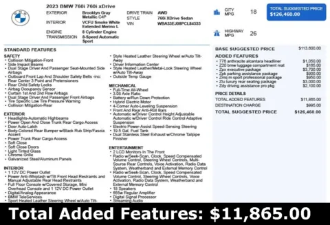 Another view of 2023 BMW 7 Series 760i xDrive for sale in Duluth, GA at Autoplex Atlanta