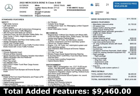 Another view of 2022 Mercedes-Benz S-Class S 500 for sale in Duluth, GA at Autoplex Atlanta