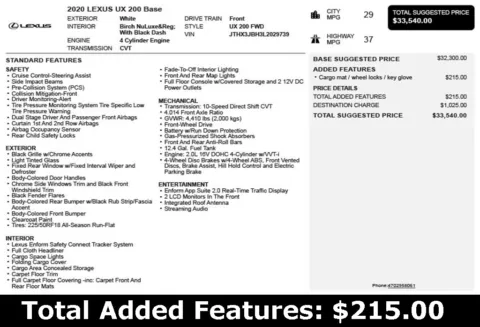 Another view of 2020 Lexus UX 200 Base for sale in Duluth, GA at Autoplex Atlanta