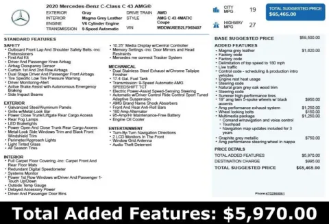 Another view of 2020 Mercedes-Benz C-Class C 43 AMG for sale in Duluth, GA at Autoplex Atlanta