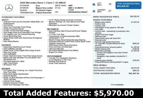 Another view of 2020 Mercedes-Benz C-Class C 43 AMG for sale in Duluth, GA at Autoplex Atlanta