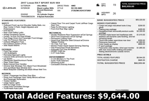 Another view of 2017 Lexus RX 350 for sale in Duluth, GA at Autoplex Atlanta