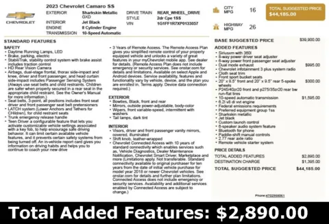 Another view of 2023 Chevrolet Camaro SS for sale in Duluth, GA at Autoplex Atlanta