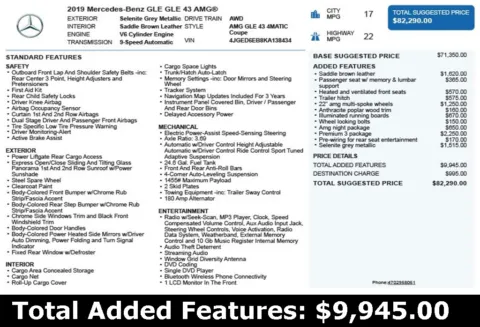 Another view of 2019 Mercedes-Benz GLE 43 AMG for sale in Duluth, GA at Autoplex Atlanta