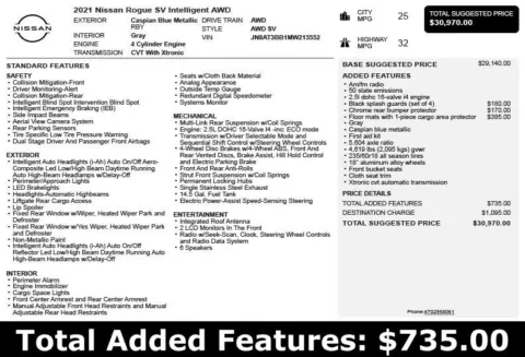 Another view of 2021 Nissan Rogue SV for sale in Duluth, GA at Autoplex Atlanta
