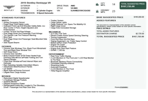 Another view of 2019 Bentley Bentayga V8 for sale in Duluth, GA at Autoplex Atlanta