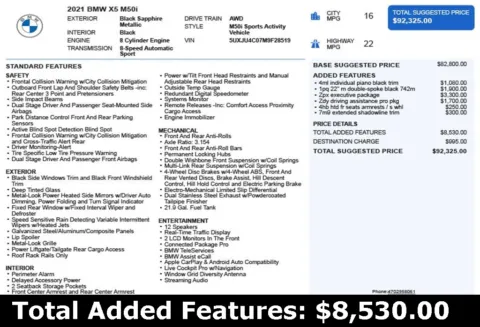 Another view of 2021 BMW X5 M50i for sale in Duluth, GA at Autoplex Atlanta