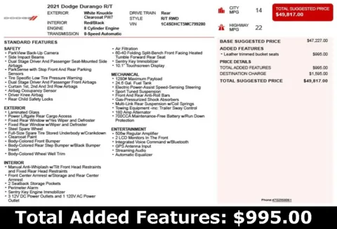 Another view of 2021 Dodge Durango R/T for sale in Duluth, GA at Autoplex Atlanta