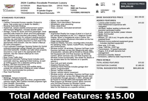 Another view of 2024 Cadillac Escalade Premium Luxury for sale in Duluth, GA at Autoplex Atlanta