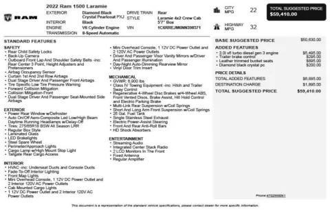 Another view of 2022 Ram 1500 Laramie for sale in Duluth, GA at Autoplex Atlanta