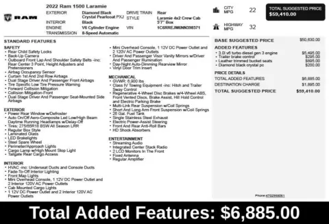Another view of 2022 Ram 1500 Laramie for sale in Duluth, GA at Autoplex Atlanta
