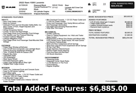 Another view of 2022 Ram 1500 Laramie for sale in Duluth, GA at Autoplex Atlanta
