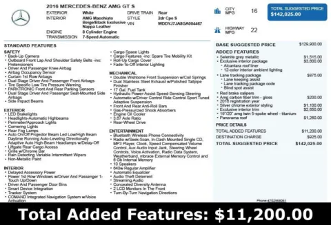 Another view of 2016 Mercedes-Benz AMG GT S for sale in Duluth, GA at Autoplex Atlanta
