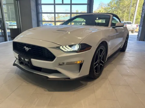 White 2019 Ford Mustang EcoBoost Premium for sale in Deridder, LA