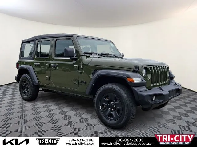 Green 2023 Jeep Wrangler Sport for sale in Eden, NC