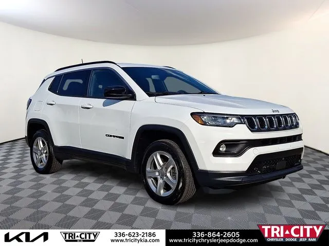 White 2023 Jeep Compass Latitude for sale in Eden, NC
