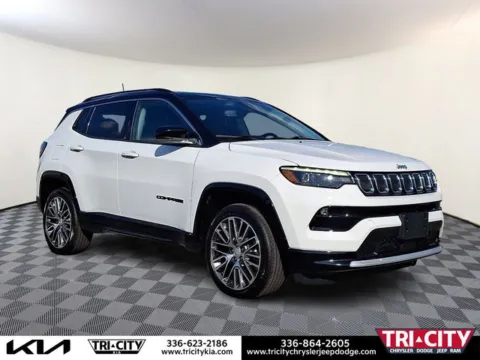 White 2022 Jeep Compass Limited for sale in Eden, NC