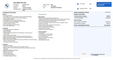 Another view of 2023 BMW 3 Series 330i for sale in Fishers, IN at AutoGiant USA Fishers