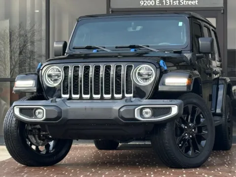 Black 2021 Jeep Wrangler Unlimited Sahara 4xe for sale in Fishers, IN