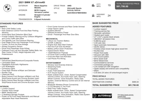 Another view of 2021 BMW X7 xDrive40i for sale in Fishers, IN at AutoGiant USA Fishers