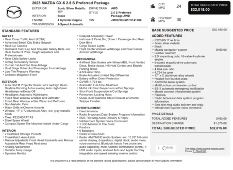 Another view of 2023 Mazda CX-5 2.5 S Preferred Package for sale in Fishers, IN at AutoGiant USA Fishers