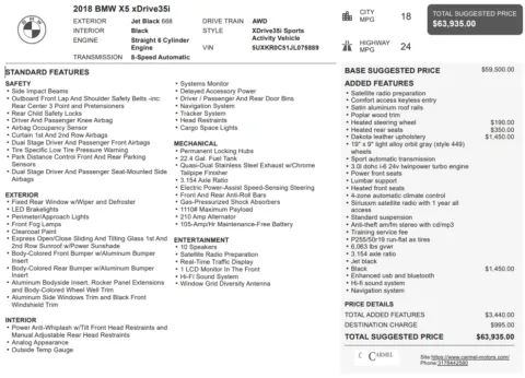 Another view of 2018 BMW X5 xDrive35i for sale in Fishers, IN at AutoGiant USA Fishers