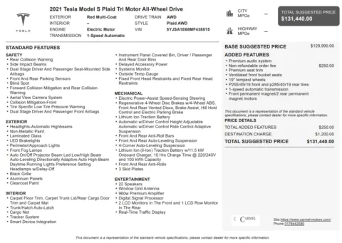 Another view of 2021 Tesla Model S Plaid for sale in Fishers, IN at AutoGiant USA Fishers