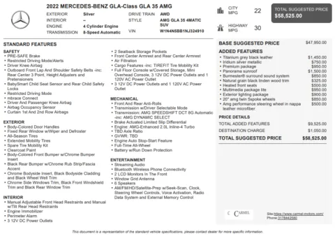 Another view of 2022 Mercedes-Benz GLA 35 AMG for sale in Fishers, IN at AutoGiant USA Fishers