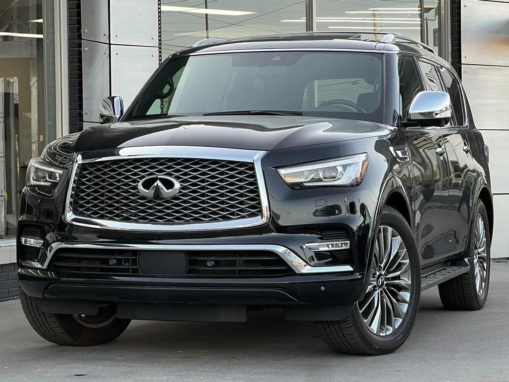 Black 2021 INFINITI QX80 Sensory for sale in Fishers, IN