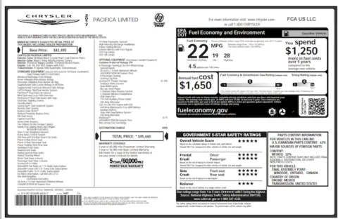 Another view of 2017 Chrysler Pacifica Limited for sale in Fishers, IN at AutoGiant USA Fishers