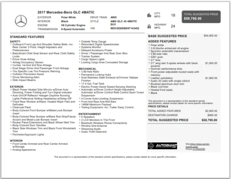 Another view of 2017 Mercedes-Benz GLC 43 AMG for sale in Fishers, IN at AutoGiant USA Fishers