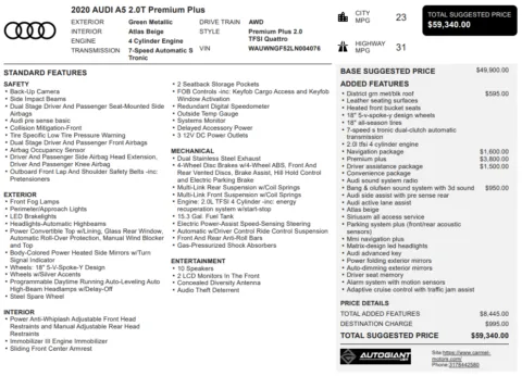 Another view of 2020 Audi A5 2.0T Premium Plus for sale in Fishers, IN at AutoGiant USA Fishers