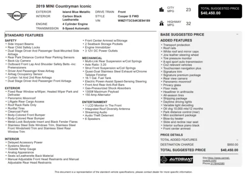 Another view of 2019 MINI Cooper S Countryman Iconic for sale in Fishers, IN at AutoGiant USA Fishers