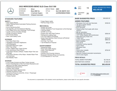 Another view of 2022 Mercedes-Benz GLE 350 for sale in Fishers, IN at AutoGiant USA Fishers