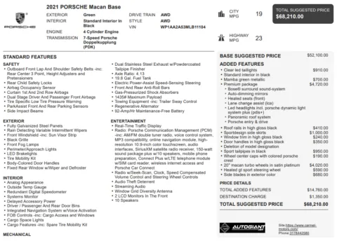 Another view of 2021 Porsche Macan for sale in Fishers, IN at AutoGiant USA Fishers