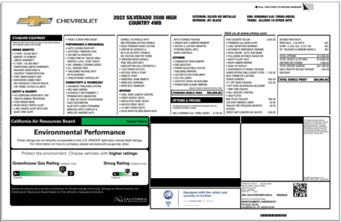 Another view of 2022 Chevrolet Silverado 3500HD High Country for sale in Fishers, IN at AutoGiant USA Fishers