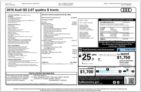 Another view of 2018 Audi Q5 2.0T Premium Plus for sale in Fishers, IN at AutoGiant USA Fishers