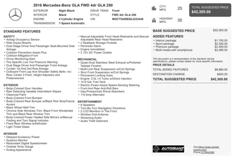 Another view of 2016 Mercedes-Benz GLA 250 for sale in Fishers, IN at AutoGiant USA Fishers