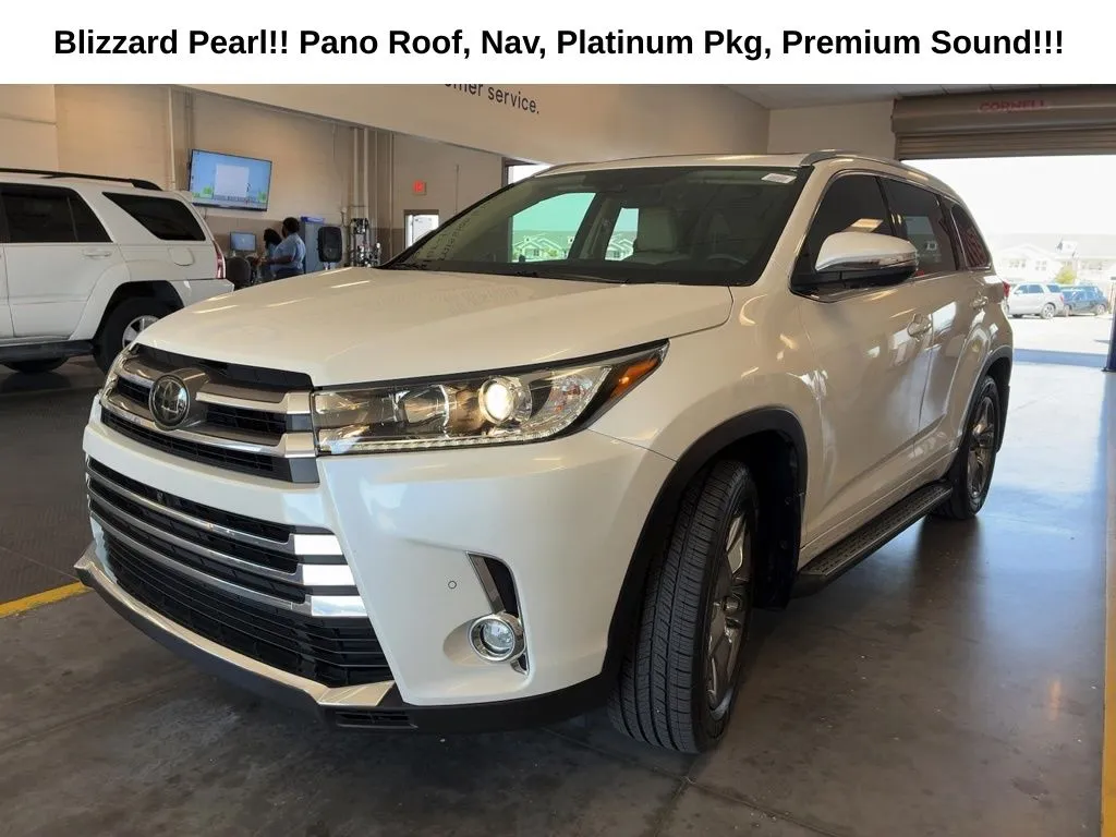 White 2019 Toyota Highlander Limited Platinum for sale in Fishers, IN
