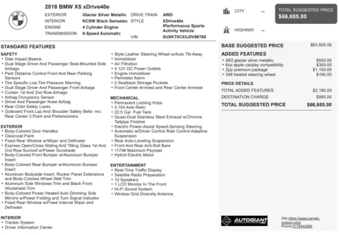 Another view of 2018 BMW X5 xDrive40e for sale in Fishers, IN at AutoGiant USA Fishers